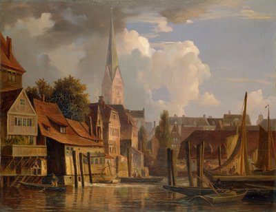 The Kleine Alster in 1842 by Adolf Vollmer